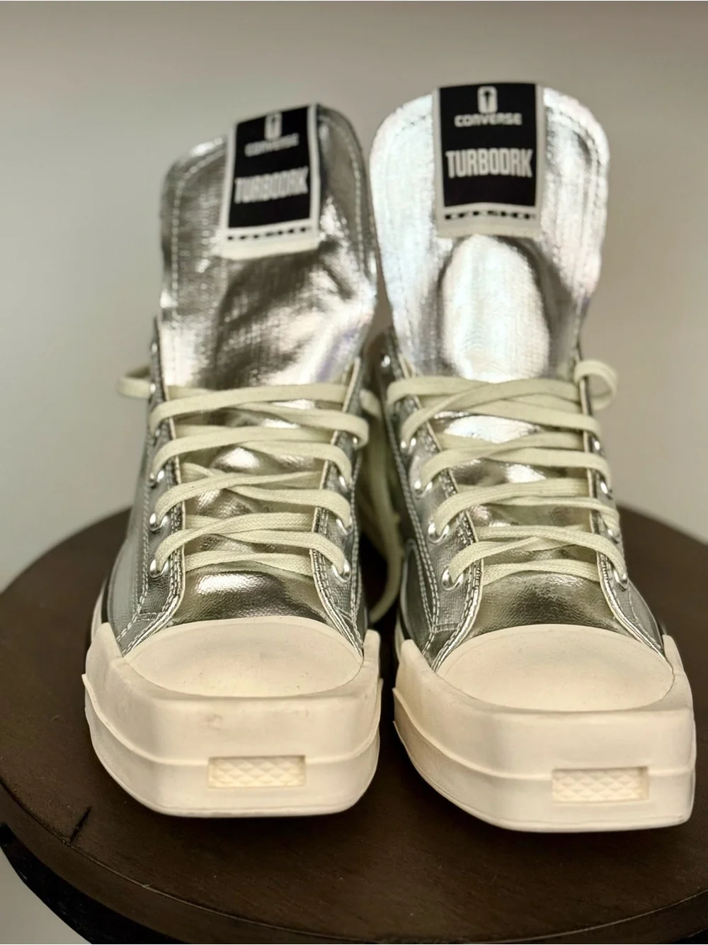 Rick Owens x Converse TURBODRK Chick 70 Silver Sneakers